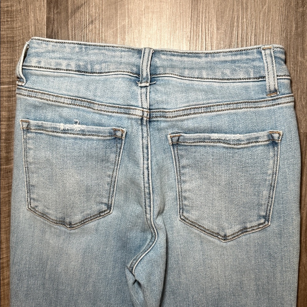 Flying Monkey Mid Rise Crop Kick Flare with Side Slit Jeans - 25 - Picture 3 of 7